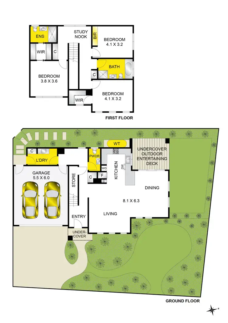 Floorplan of Homely house listing, 1/15 Bourbon Way, Waurn Ponds VIC 3216