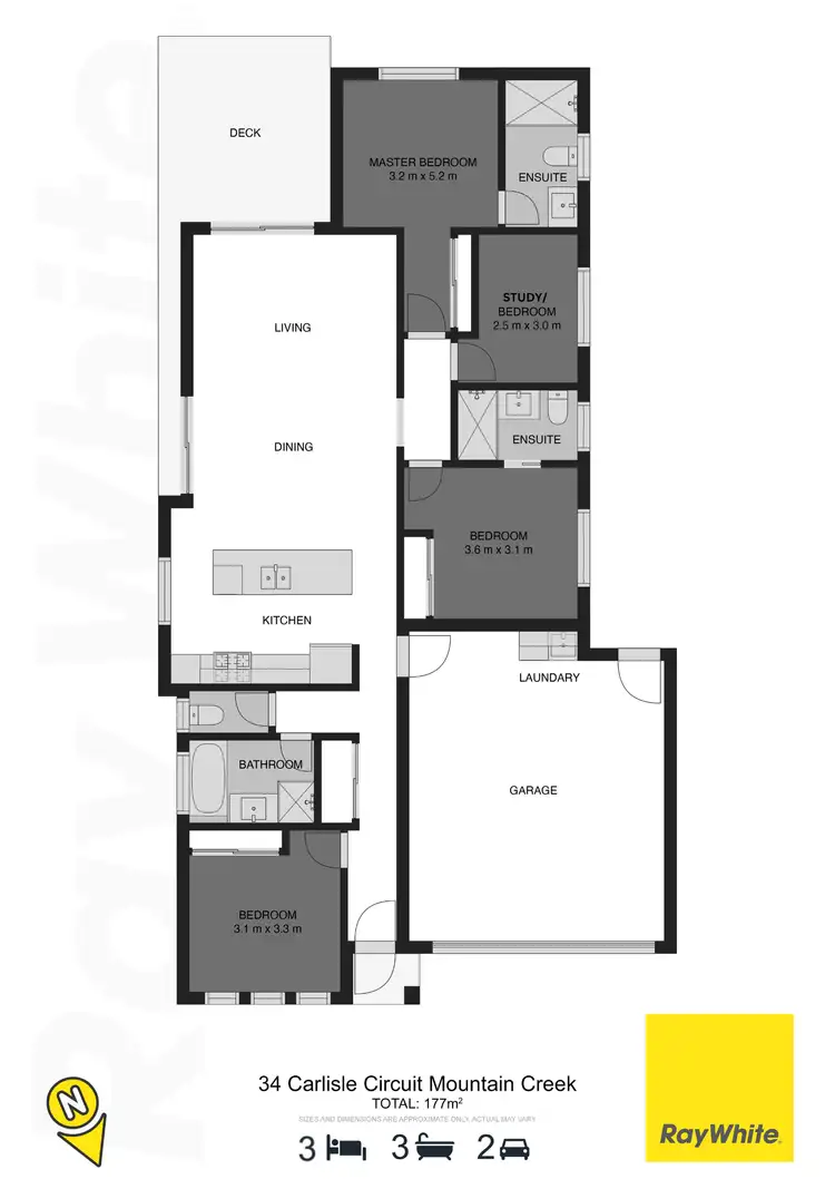 Floorplan of Homely house listing, 34 Carlisle Circuit, Mountain Creek QLD 4557