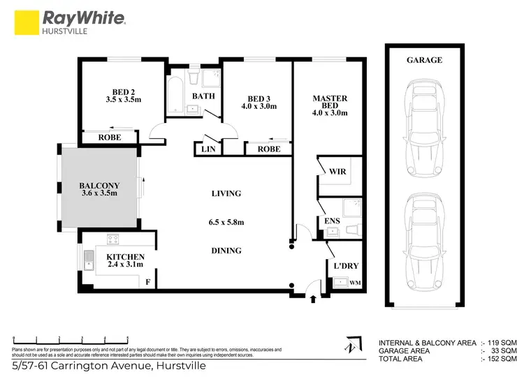 Floorplan of Homely apartment listing, 5/57-61 Carrington Avenue, Hurstville NSW 2220