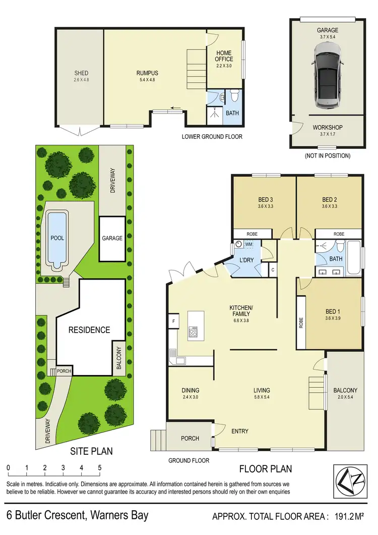 Floorplan of Homely house listing, 6 Butler Crescent, Warners Bay NSW 2282