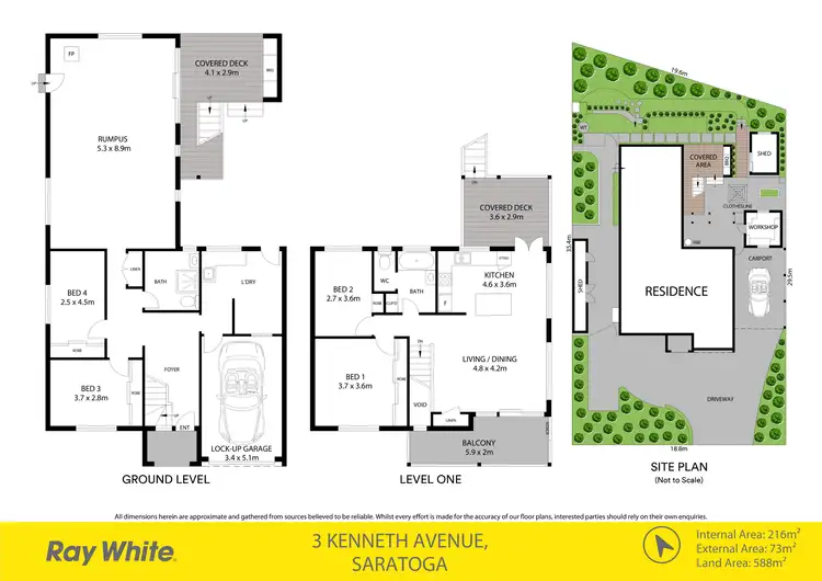 Floorplan of Homely house listing, 3 Kenneth Avenue, Saratoga NSW 2251