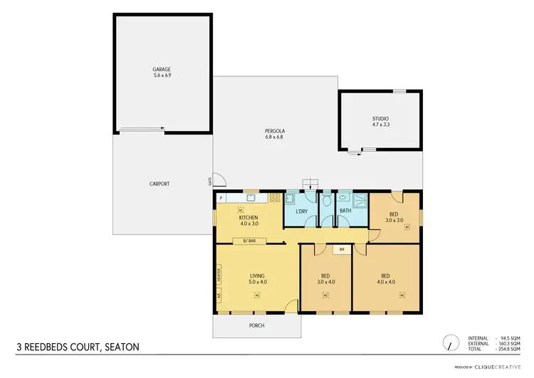 Floorplan of Homely house listing, 3 Reedbeds Court, Seaton SA 5023