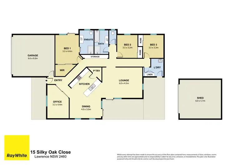 Floorplan of Homely house listing, 15 Silky Oak Close, Lawrence NSW 2460