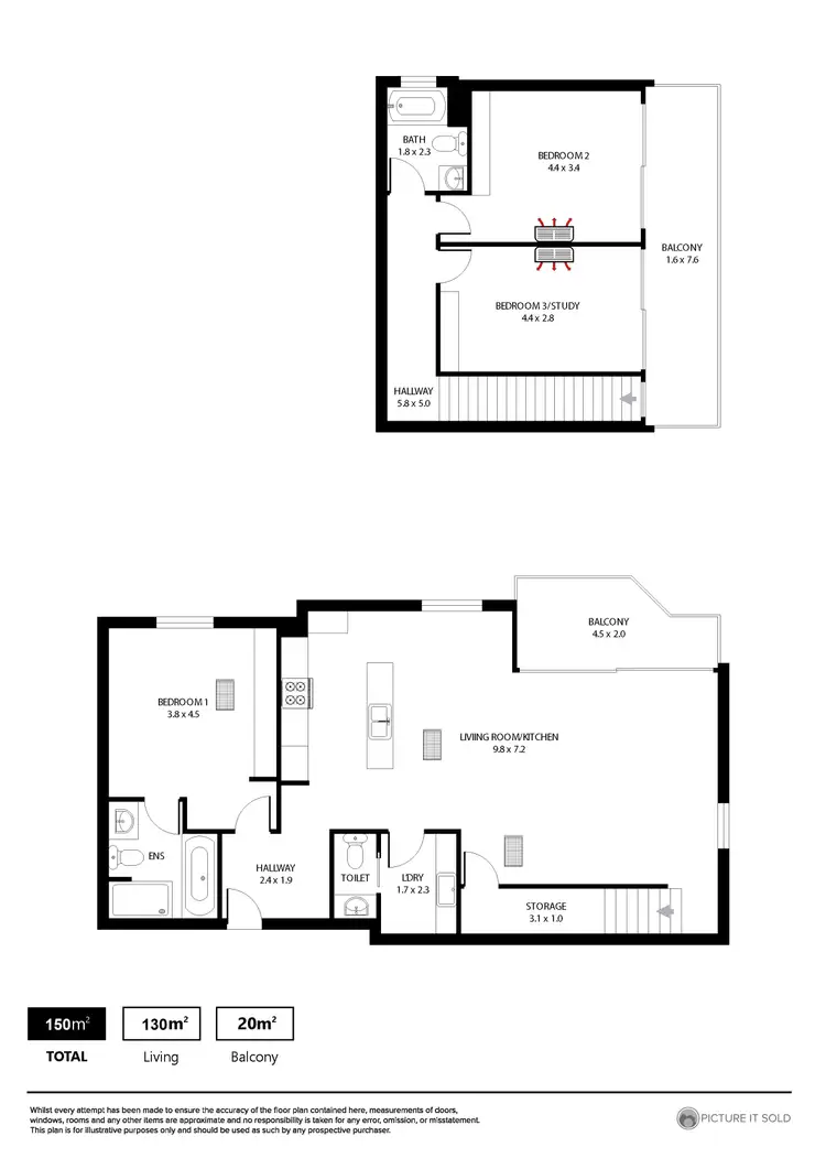 Floorplan of Homely apartment listing, 203/56 Greenhill Road, Wayville SA 5034