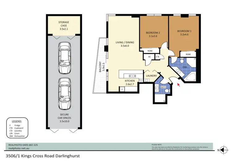Floorplan of Homely apartment listing, 3506/1 kings Cross Road, Darlinghurst NSW 2010