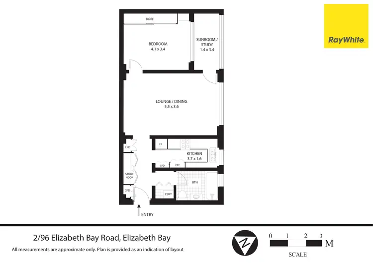 Floorplan of Homely apartment listing, 2/96 Elizabeth Bay Road, Elizabeth Bay NSW 2011