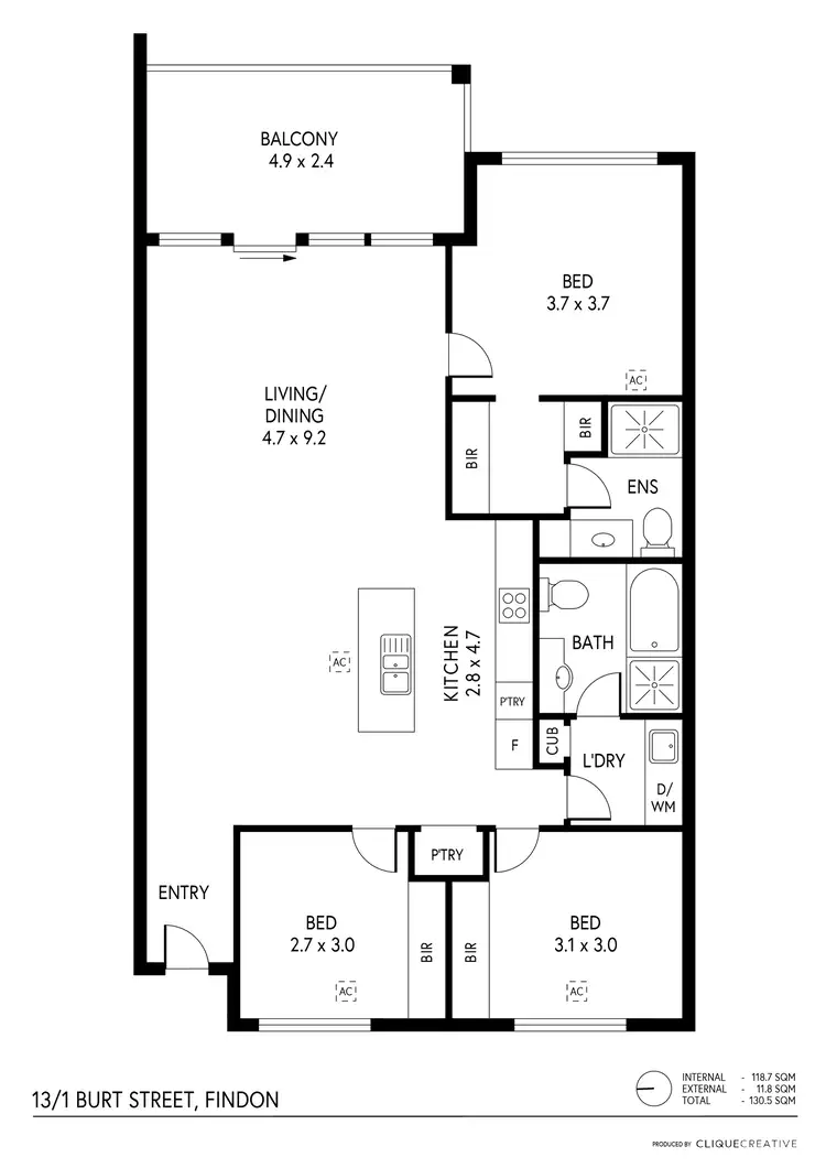 Floorplan of Homely other listing, 13/1 Burt Avenue, Findon SA 5023