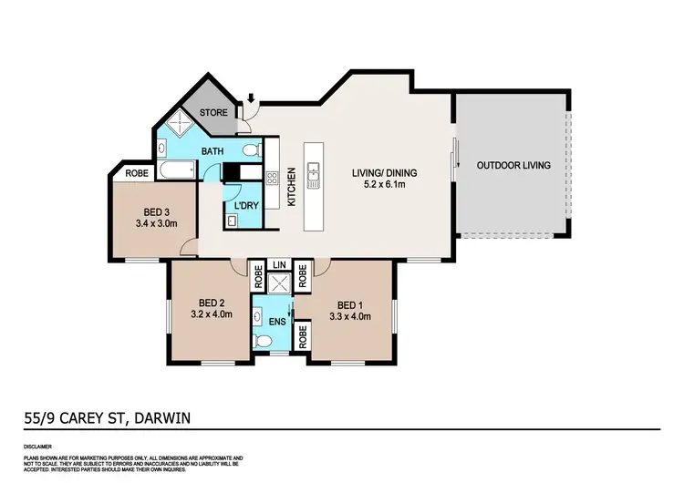 Floorplan of Homely apartment listing, 55/9 Carey Street, Darwin City NT 800