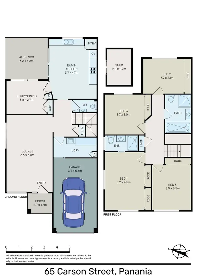 Floorplan of Homely semi-detached listing, 65 CARSON Street, Panania NSW 2213