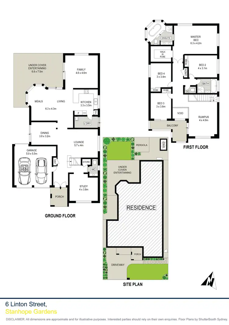 Floorplan of Homely house listing, 6 Linton Street, Stanhope Gardens NSW 2768