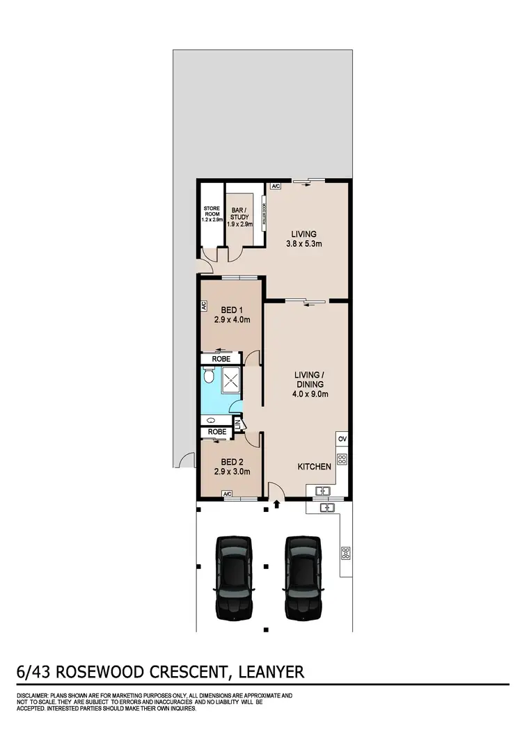 Floorplan of Homely unit listing, 6/43 Rosewood Crescent, Leanyer NT 812