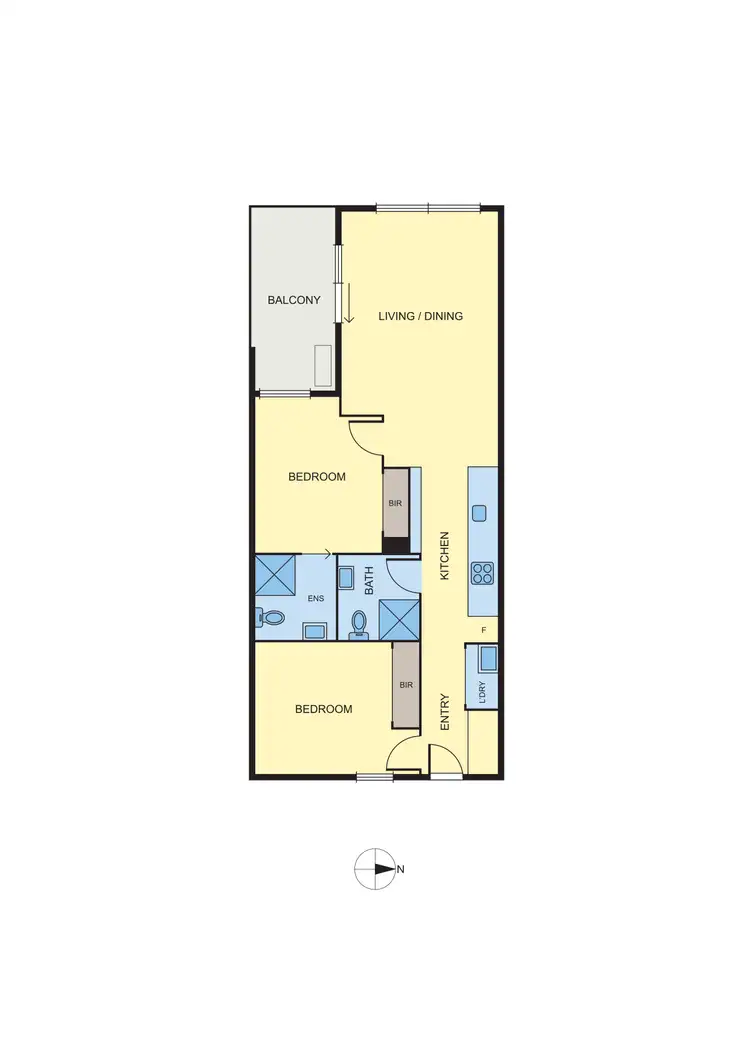 Floorplan of Homely apartment listing, 104/300 Victoria Street, Brunswick VIC 3056