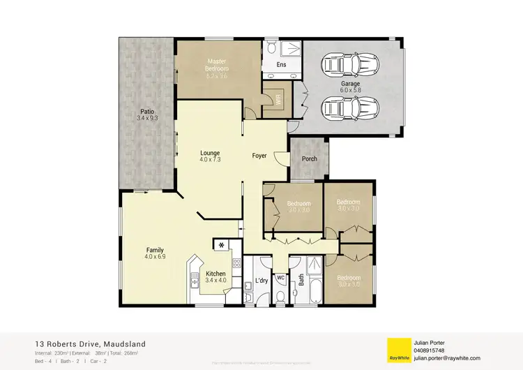 Floorplan of Homely house listing, 13 Roberts Drive, Maudsland QLD 4210