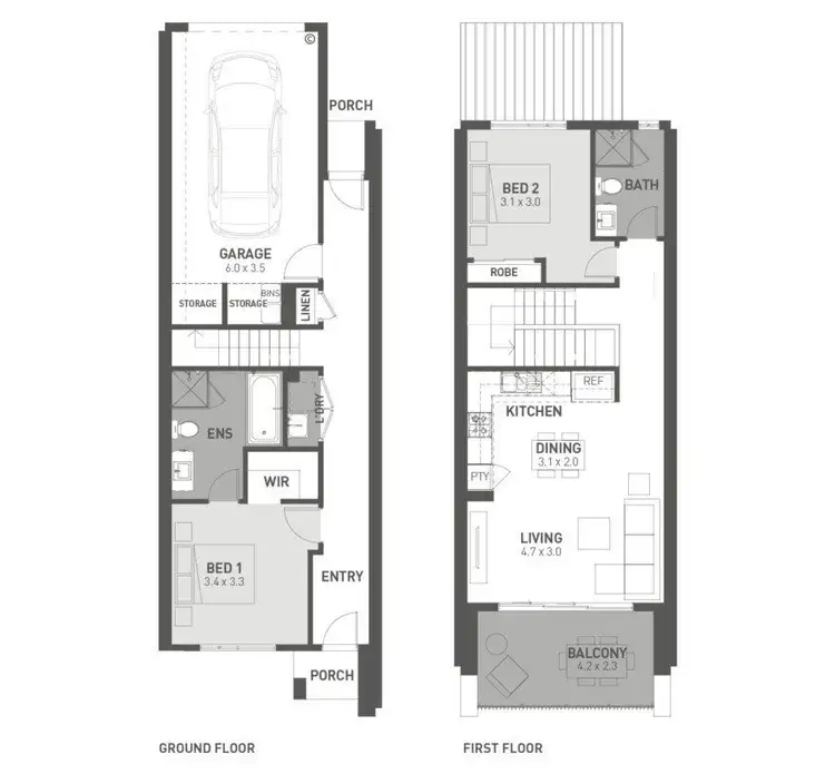 Floorplan of Homely townhouse listing, 110 Antares Parade, Kalkallo VIC 3064