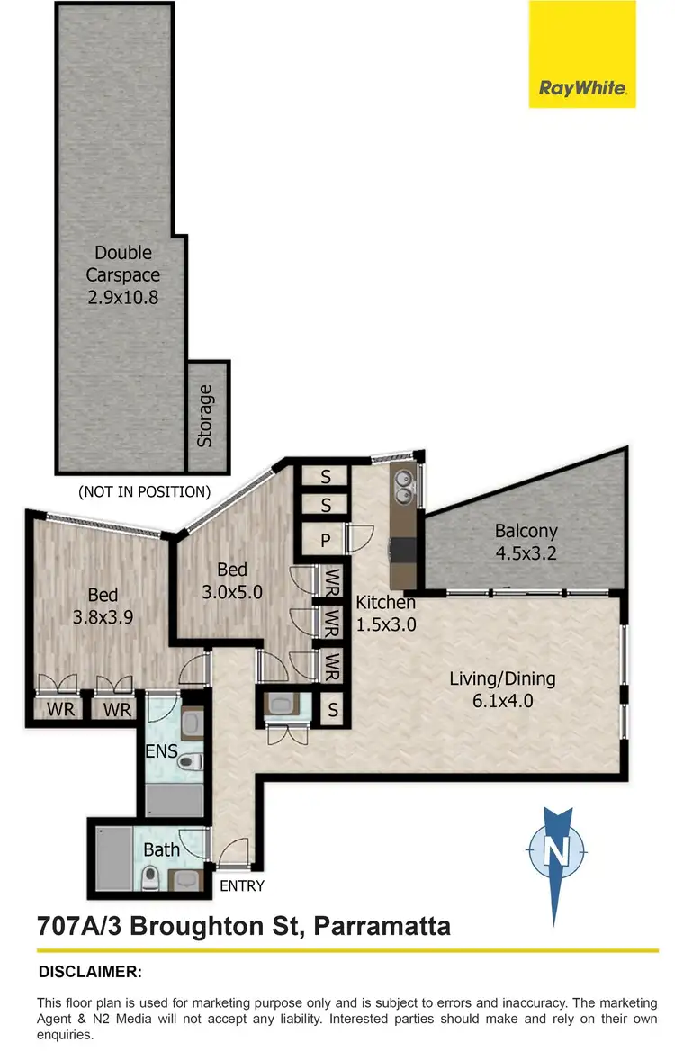Floorplan of Homely apartment listing, 707A/3 Broughton Street, Parramatta NSW 2150