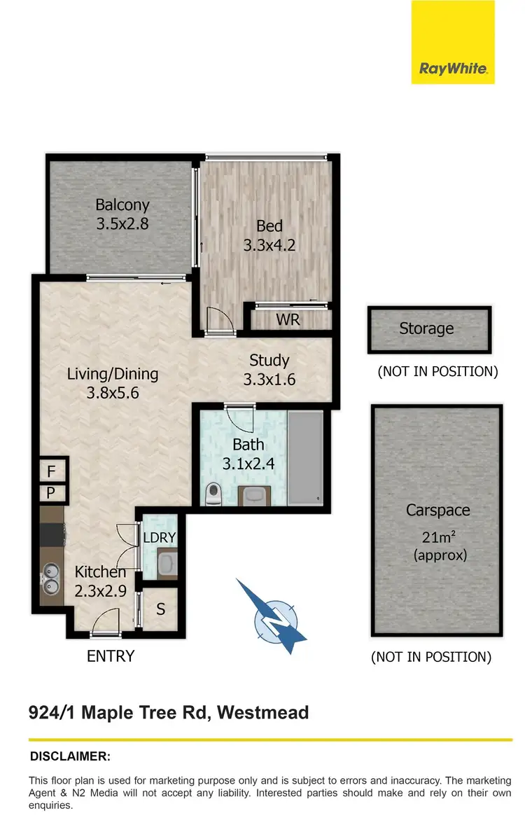 Floorplan of Homely apartment listing, 924/1 Maple Tree Road, Westmead NSW 2145