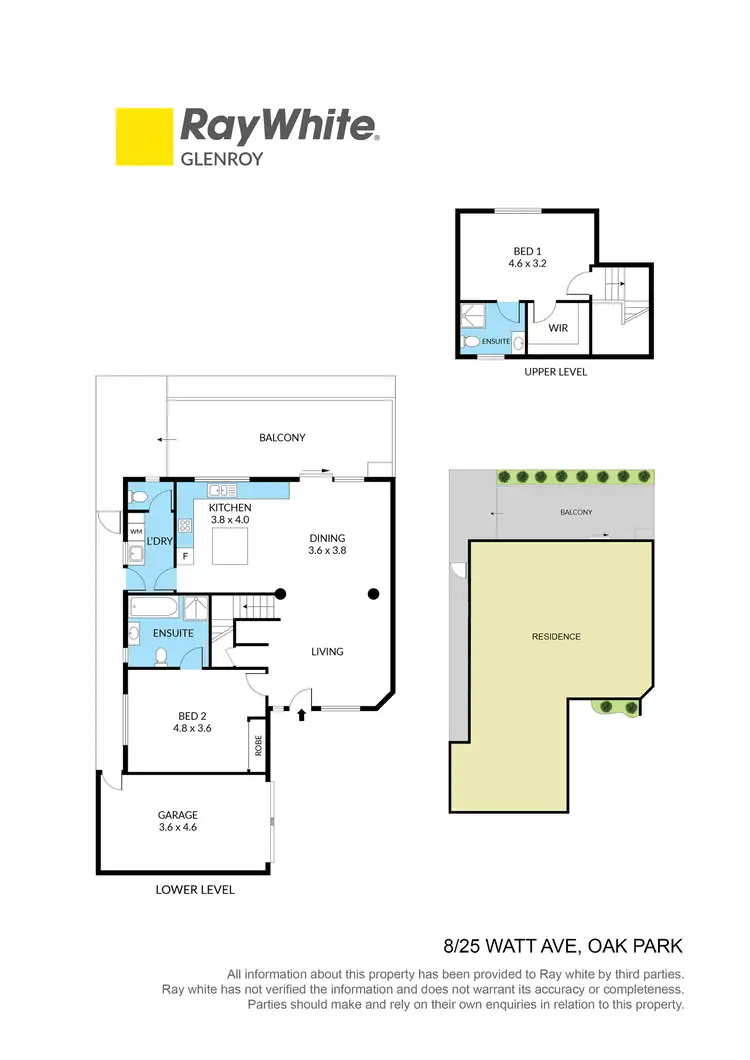 Floorplan of Homely townhouse listing, 8/25 Watt Avenue, Oak Park VIC 3046