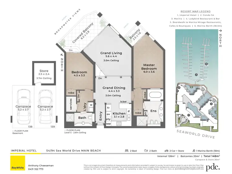 Floorplan of Homely apartment listing, Condo 54/94 Seaworld Drive, Main Beach QLD 4217