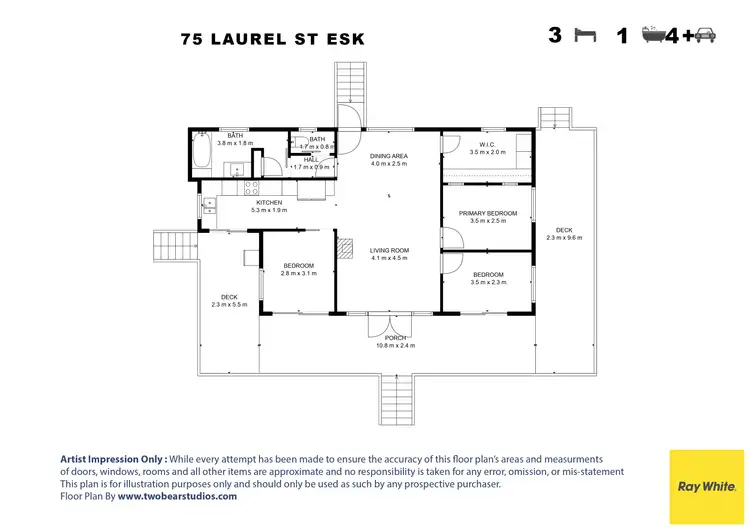 Floorplan of Homely house listing, 75 Laurel Street, Esk QLD 4312