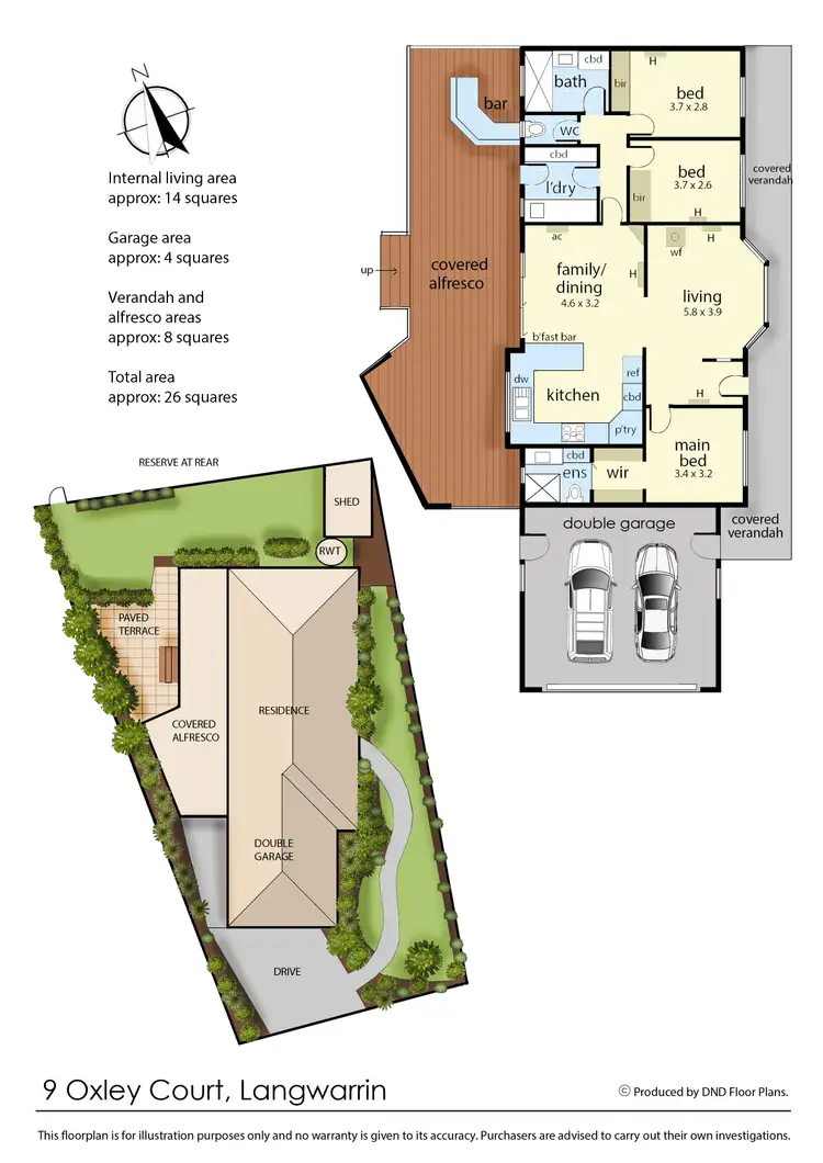 Floorplan of Homely house listing, 9 Oxley Court, Langwarrin VIC 3910