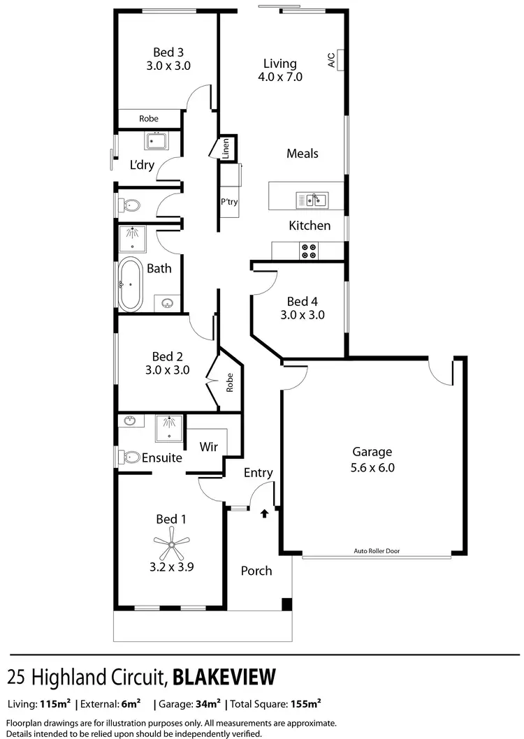 Floorplan of Homely house listing, 25 Highland Circuit, Blakeview SA 5114