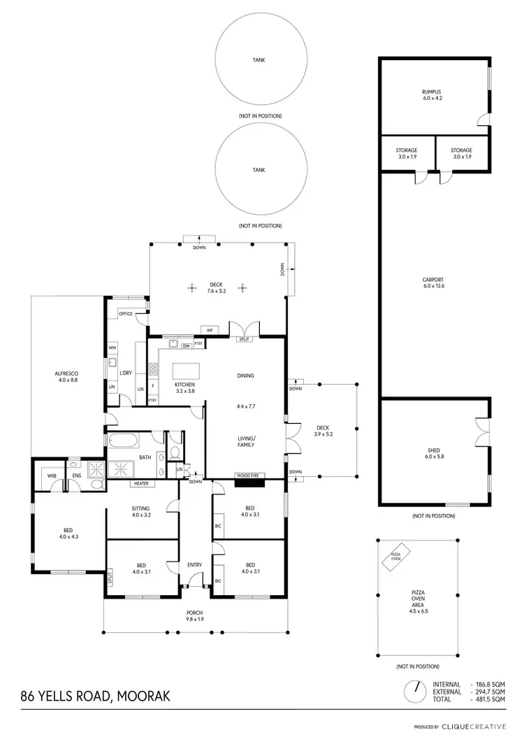 Floorplan of Homely house listing, 86 Yells Road, Moorak SA 5291