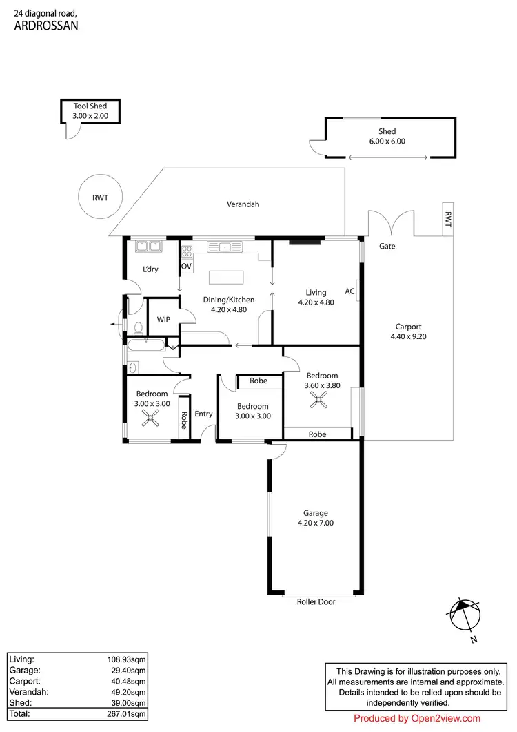 Floorplan of Homely house listing, 24 Diagonal Road, Ardrossan SA 5571