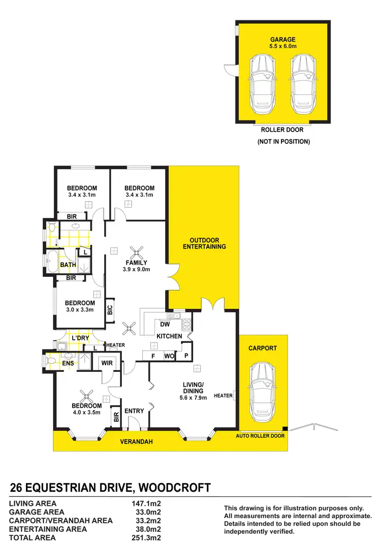 Floorplan of Homely house listing, 26 Equestrian Drive, Woodcroft SA 5162