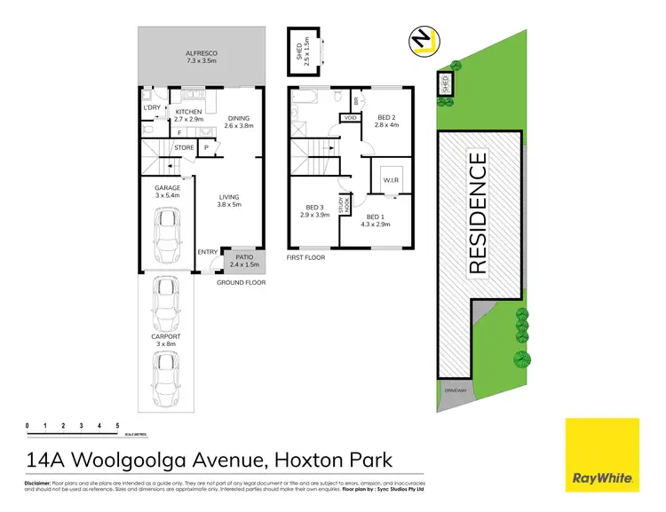 Floorplan of Homely semi-detached listing, 14A Woolgoolga Avenue, Hoxton Park NSW 2171