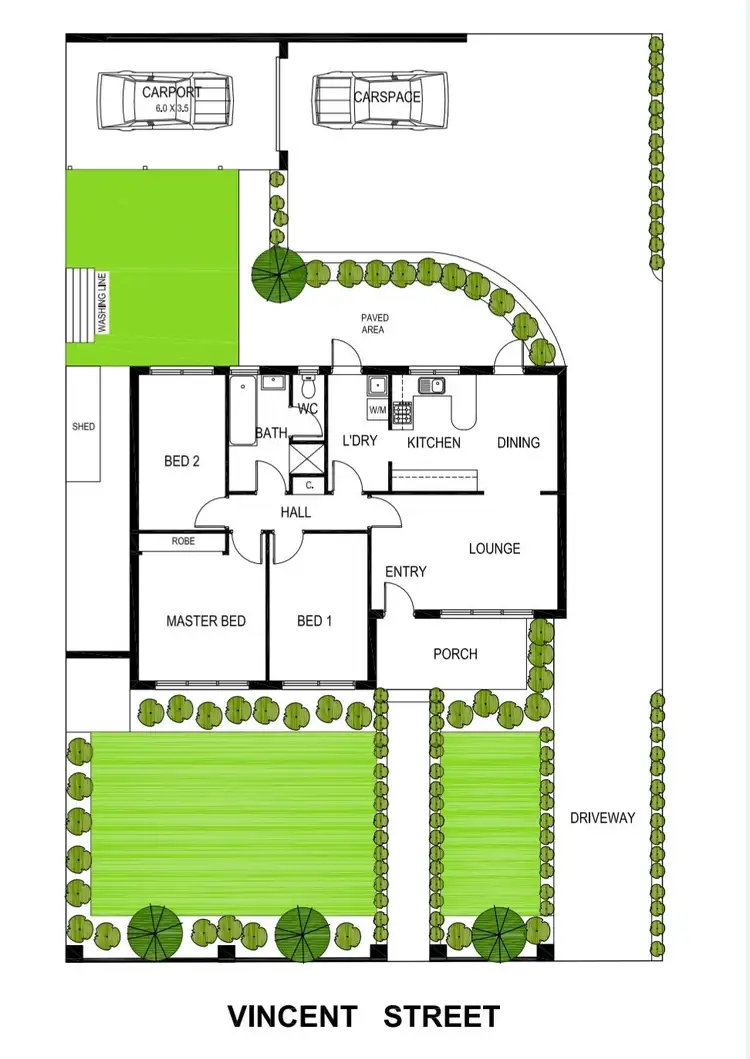 Floorplan of Homely unit listing, 1/26 Vincent Street, Mulgrave VIC 3170