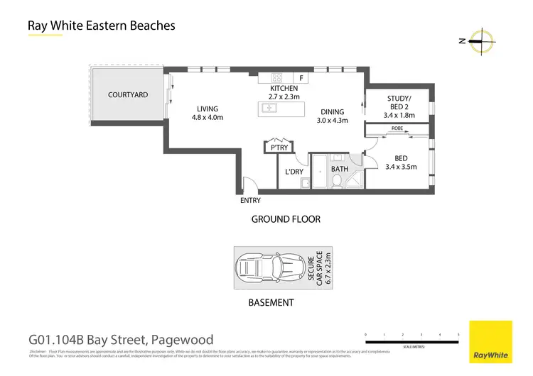 Floorplan of Homely apartment listing, G01/104B Bay Street, Pagewood NSW 2035