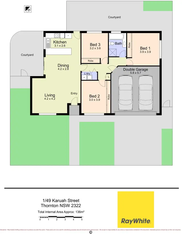 Floorplan of Homely unit listing, 1/49 Karuah Street, Thornton NSW 2322
