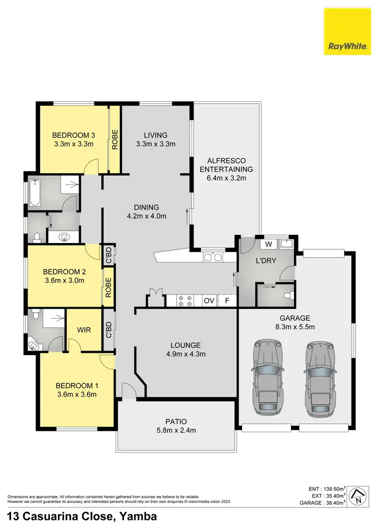 Floorplan of Homely house listing, 13 Casuarina Close, Yamba NSW 2464