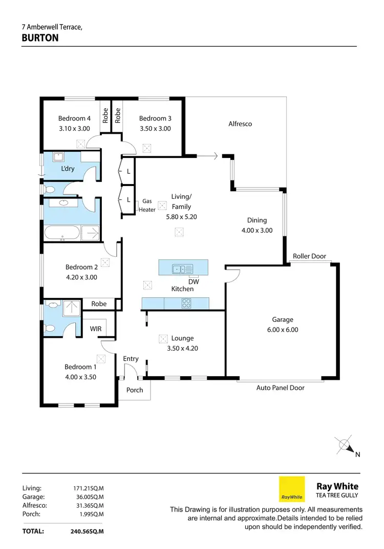Floorplan of Homely house listing, 7 Amberwell Terrace, Burton SA 5110