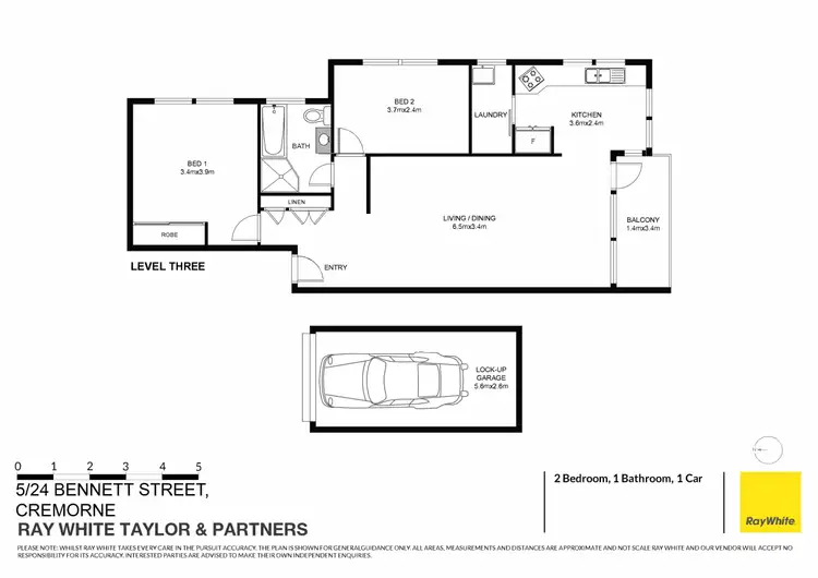 Floorplan of Homely house listing, 5/24 Bennett Street, Cremorne NSW 2090
