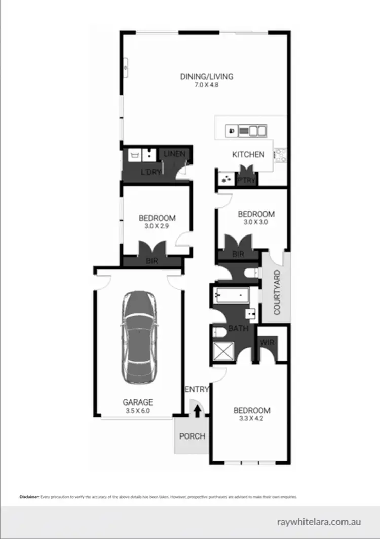 Floorplan of Homely house listing, 1/3 Laceby Court, Corio VIC 3214