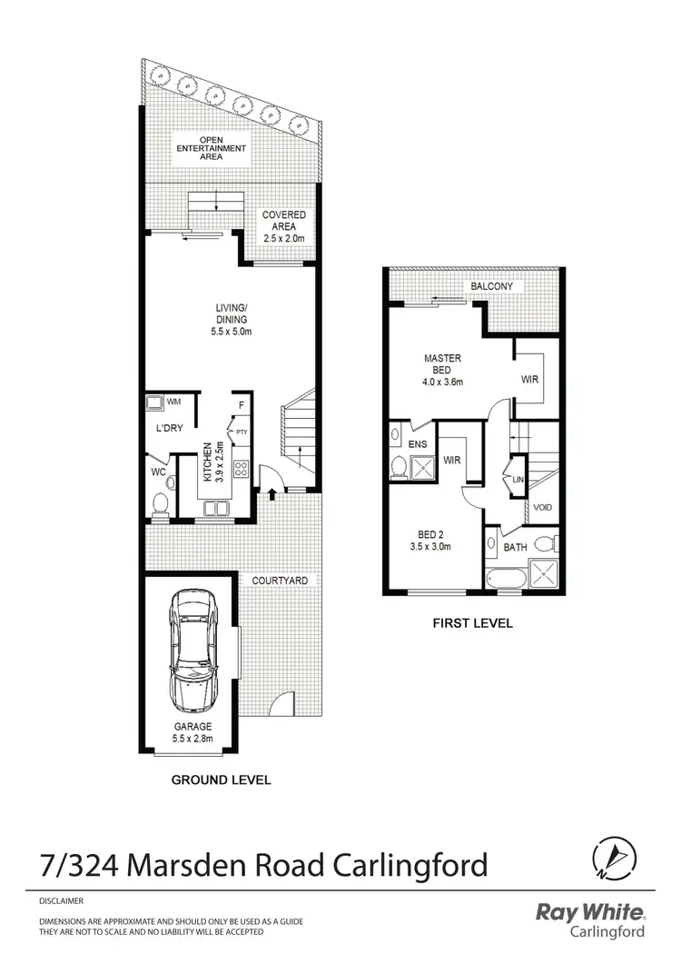 Floorplan of Homely townhouse listing, 7/324 Marsden Road, Carlingford NSW 2118