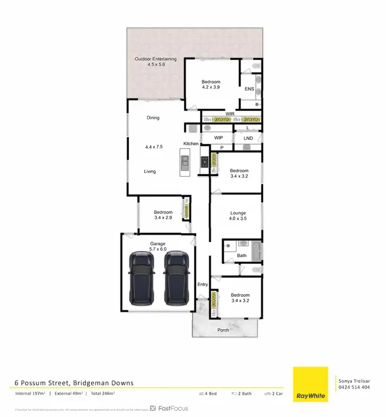 Floorplan of Homely house listing, 6 Possum Street, Bridgeman Downs QLD 4035