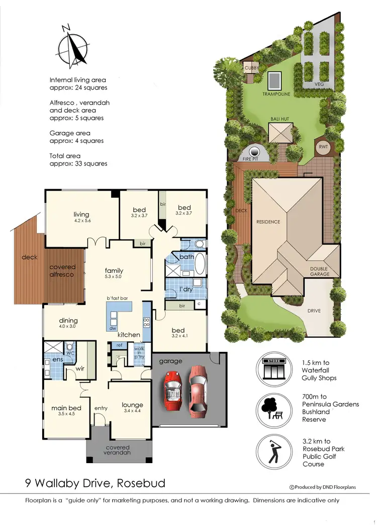 Floorplan of Homely house listing, 9 Wallaby Drive, Rosebud VIC 3939