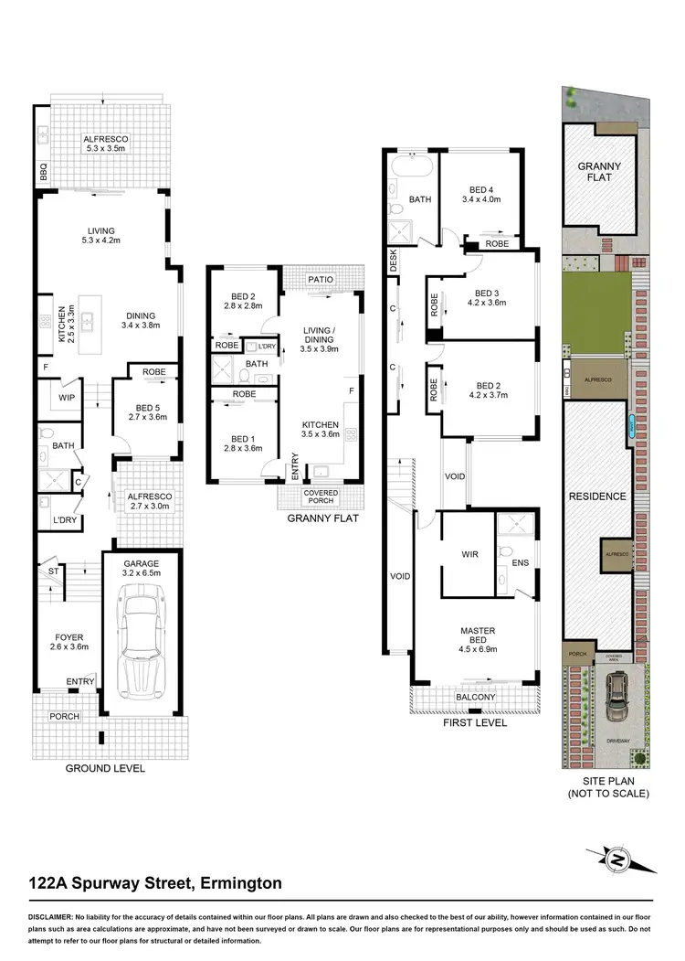 Floorplan of Homely semi-detached listing, 122 Spurway Street, Ermington NSW 2115