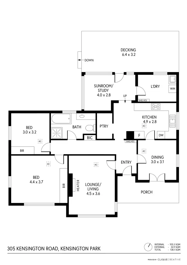 Floorplan of Homely house listing, 305 Kensington Road, Kensington Park SA 5068