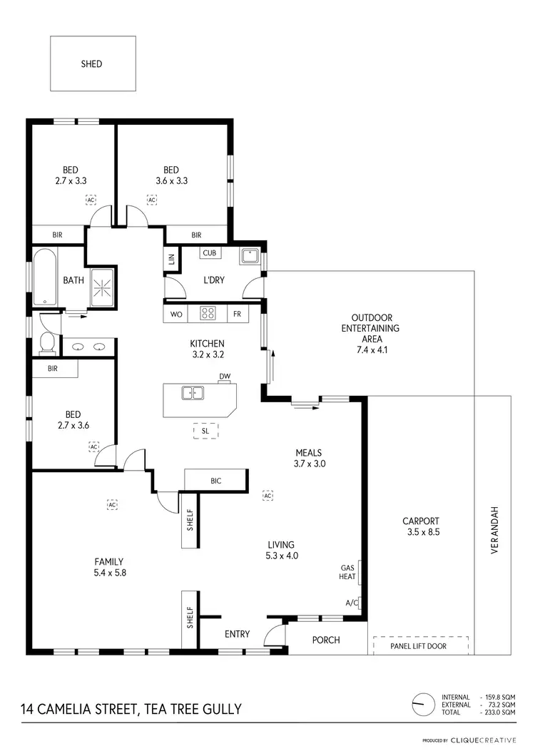 Floorplan of Homely house listing, 14 Camelia Street, Tea Tree Gully SA 5091