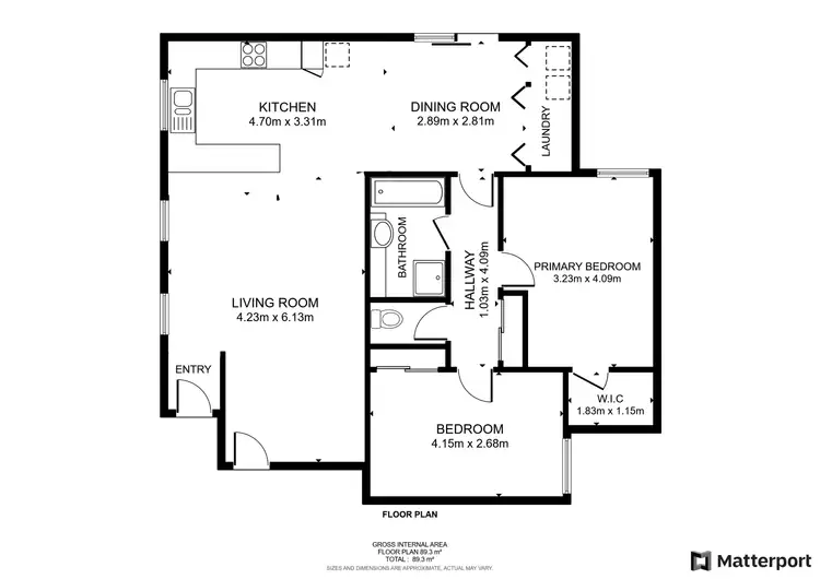Floorplan of Homely unit listing, 2/82 Stradbroke Avenue, Swan Hill VIC 3585