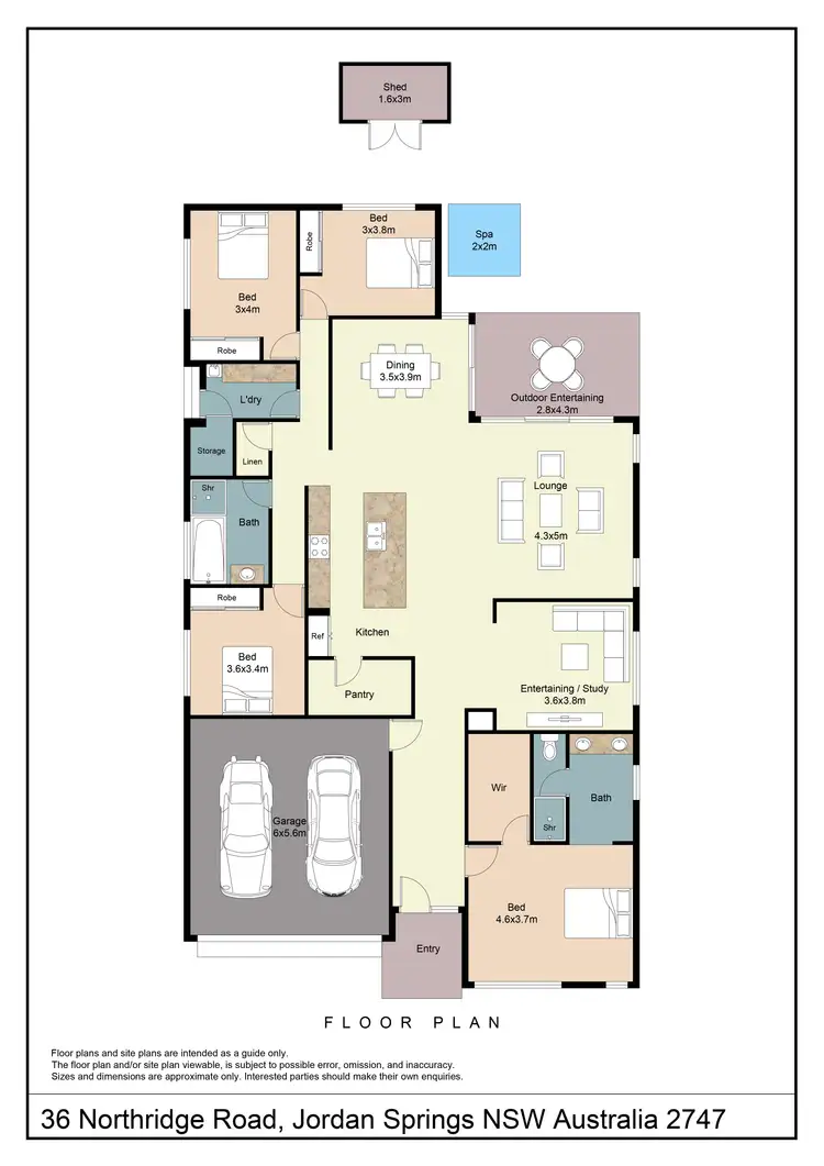 Floorplan of Homely house listing, 36 Northridge Road, Jordan Springs NSW 2747