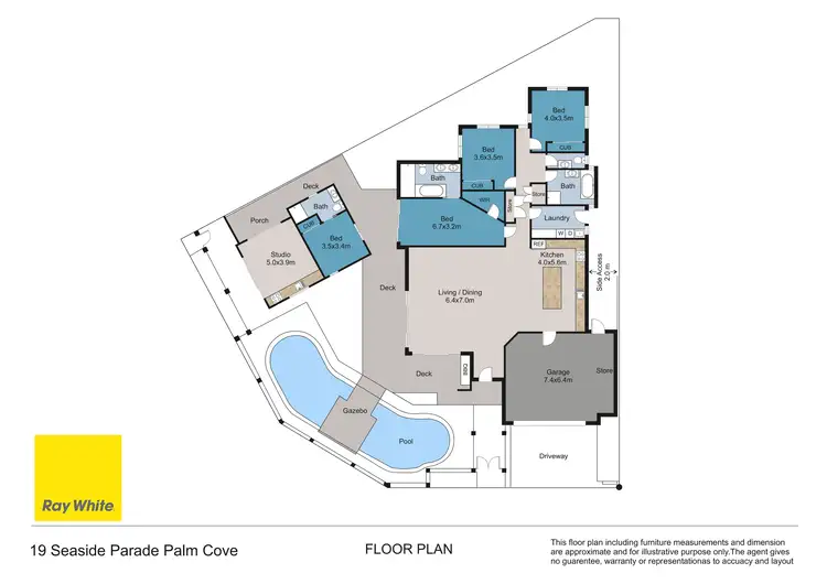 Floorplan of Homely house listing, 19 Seaside Parade, Palm Cove QLD 4879