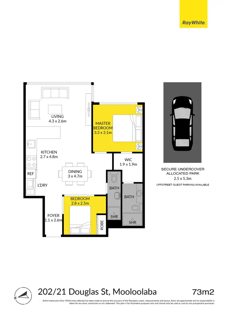 Floorplan of Homely unit listing, 202/21 Douglas Street, Mooloolaba QLD 4557