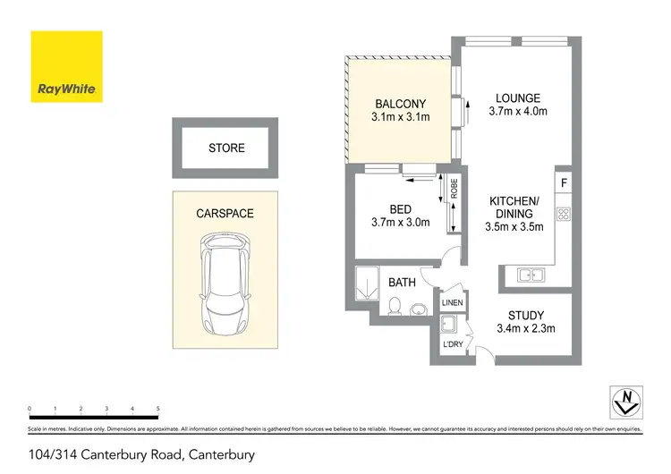 Floorplan of Homely apartment listing, 104/314 Canterbury Road, Canterbury NSW 2193