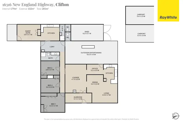 Floorplan of Homely rural property listing, 16316 New England Highway, Clifton QLD 4361