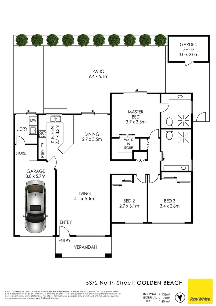 Floorplan of Homely unit listing, Unit 53/2 North Street, Golden Beach QLD 4551