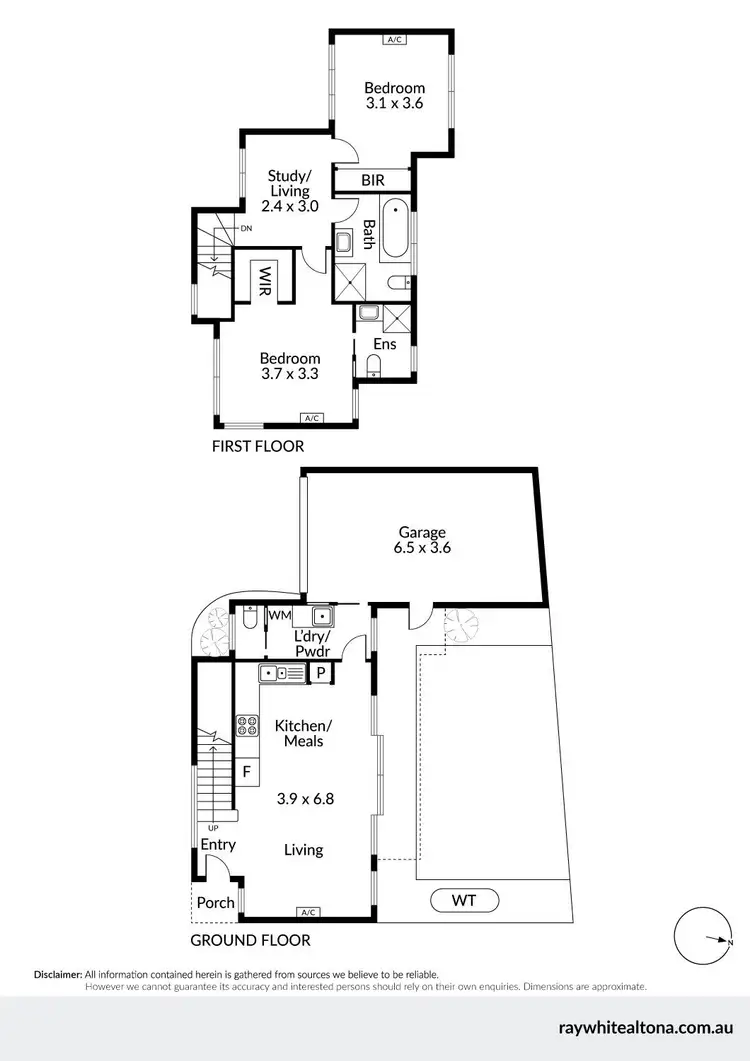 Floorplan of Homely townhouse listing, 2/46 Millers Road, Brooklyn VIC 3012